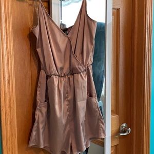 Tan Polyester Romper